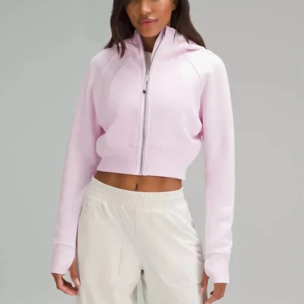 SOLD - Lululemon Scuba Full-size Cropped Hoodie Meadowsweet Pink. size 6
